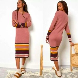 Saturday Sunday Mauve ribbed Knit maxi dress